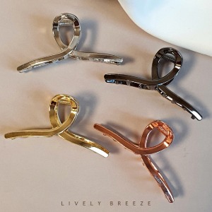 metal twist hair claw clips (4color)