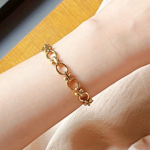 [surgical steel] divide chain bracelet