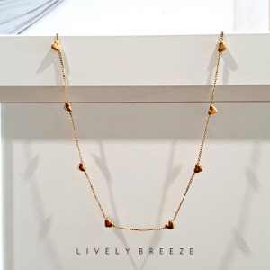 [surgical steel]  Heart Plump Choker Necklace &amp; Bracelet